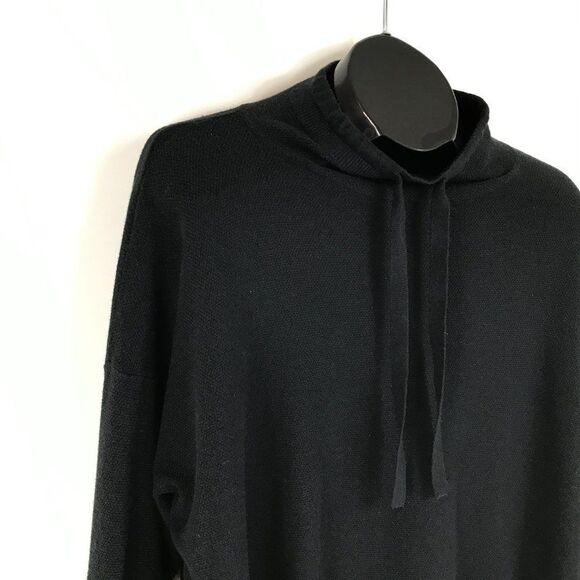 Ava & Viv Mock Neck Pullover Sweater Women's 2X Black Stretch Knit Drawstring - Picture 5 of 11